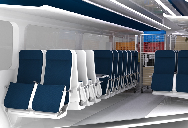 Unused passenger seats can be stowed to create space for cargo, bikes etc.