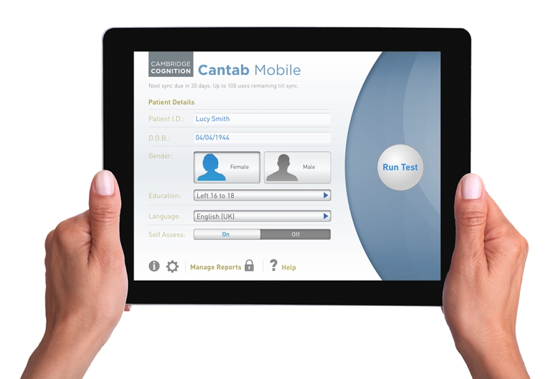 Cantab Mobile can help give quick and accurate assessments of a patient's memory.